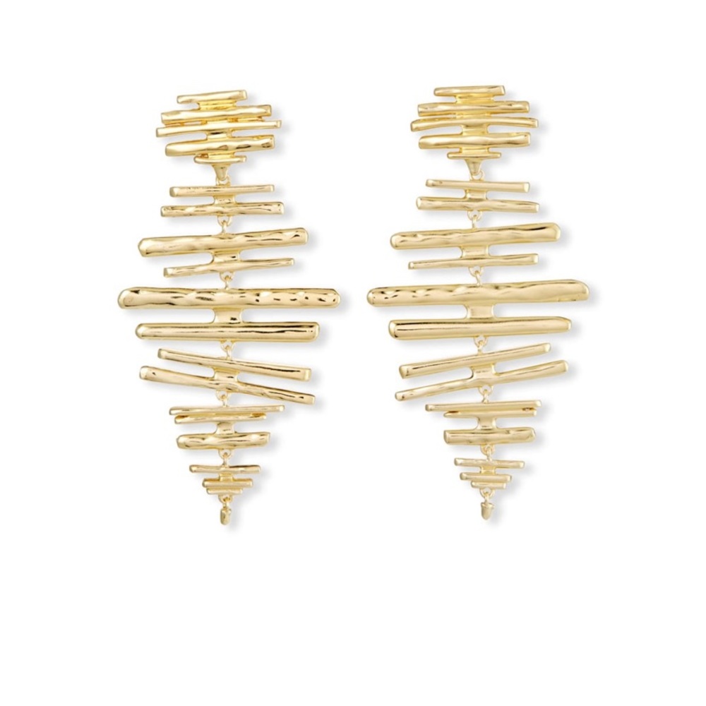 NWT Kendra Scott Rylan Gold Statement Earring
